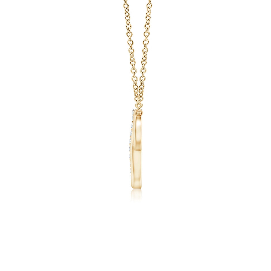 0.9mm GVS2 Interlocking Diamond Sideways Infinity Necklace in 18K Yellow Gold side 199