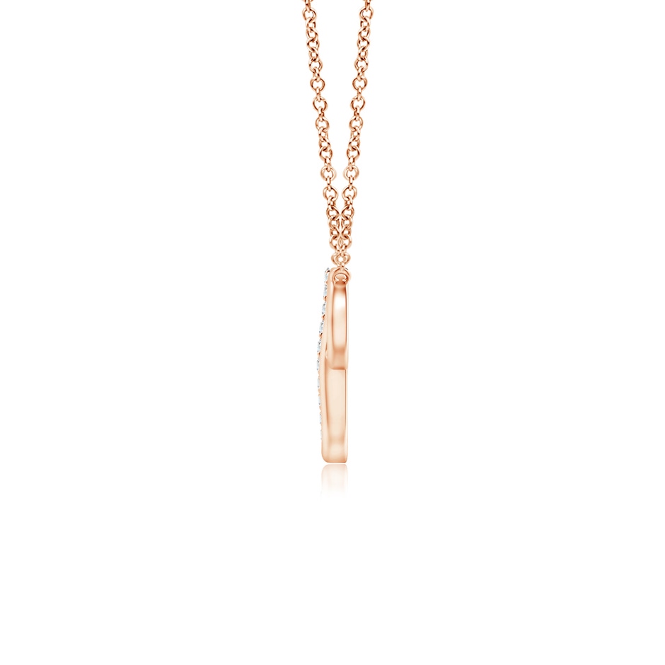 0.9mm GVS2 Interlocking Diamond Sideways Infinity Necklace in Rose Gold side-1