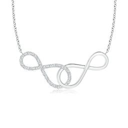 Round Lab Grown Diamond Infinity Necklaces & Pendants