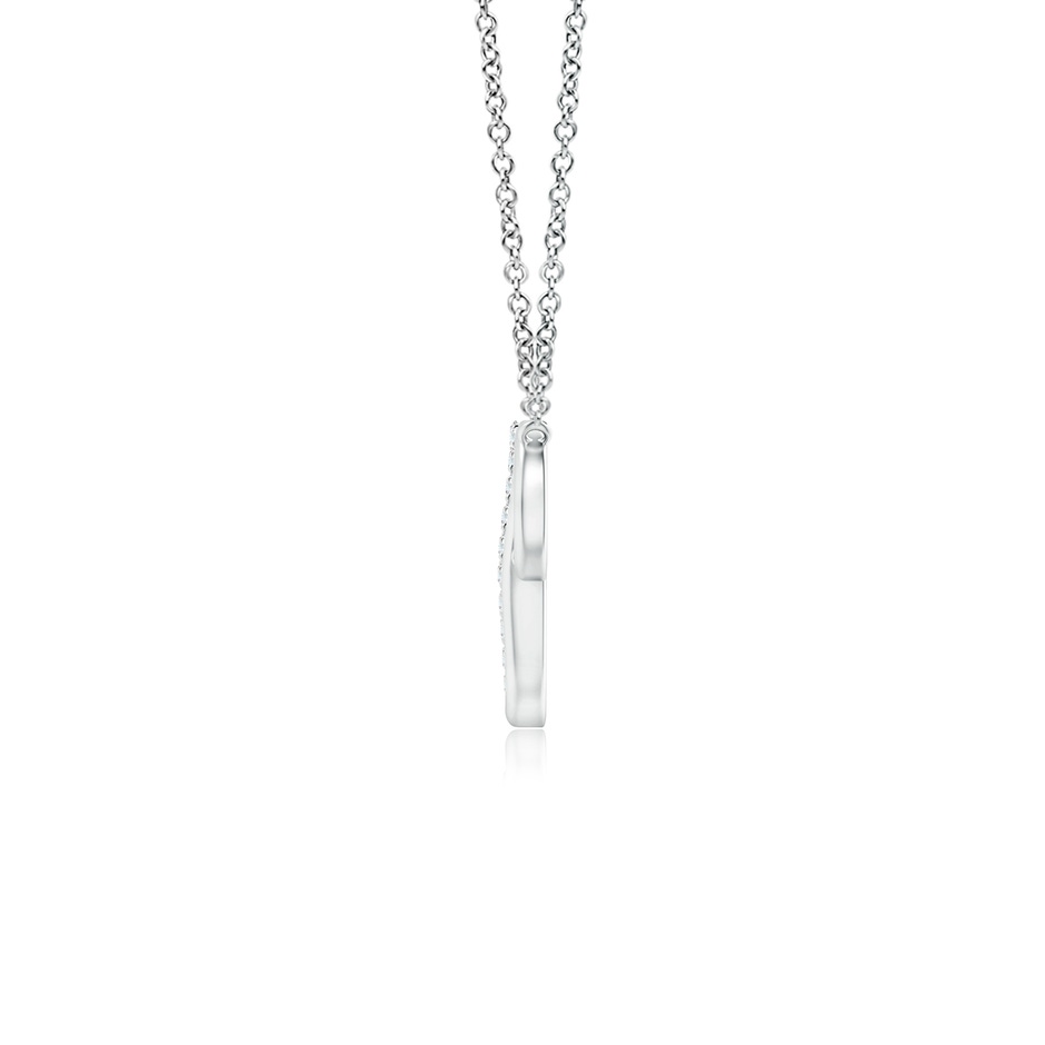 0.9mm GVS2 Interlocking Diamond Sideways Infinity Necklace in S999 Silver side 199