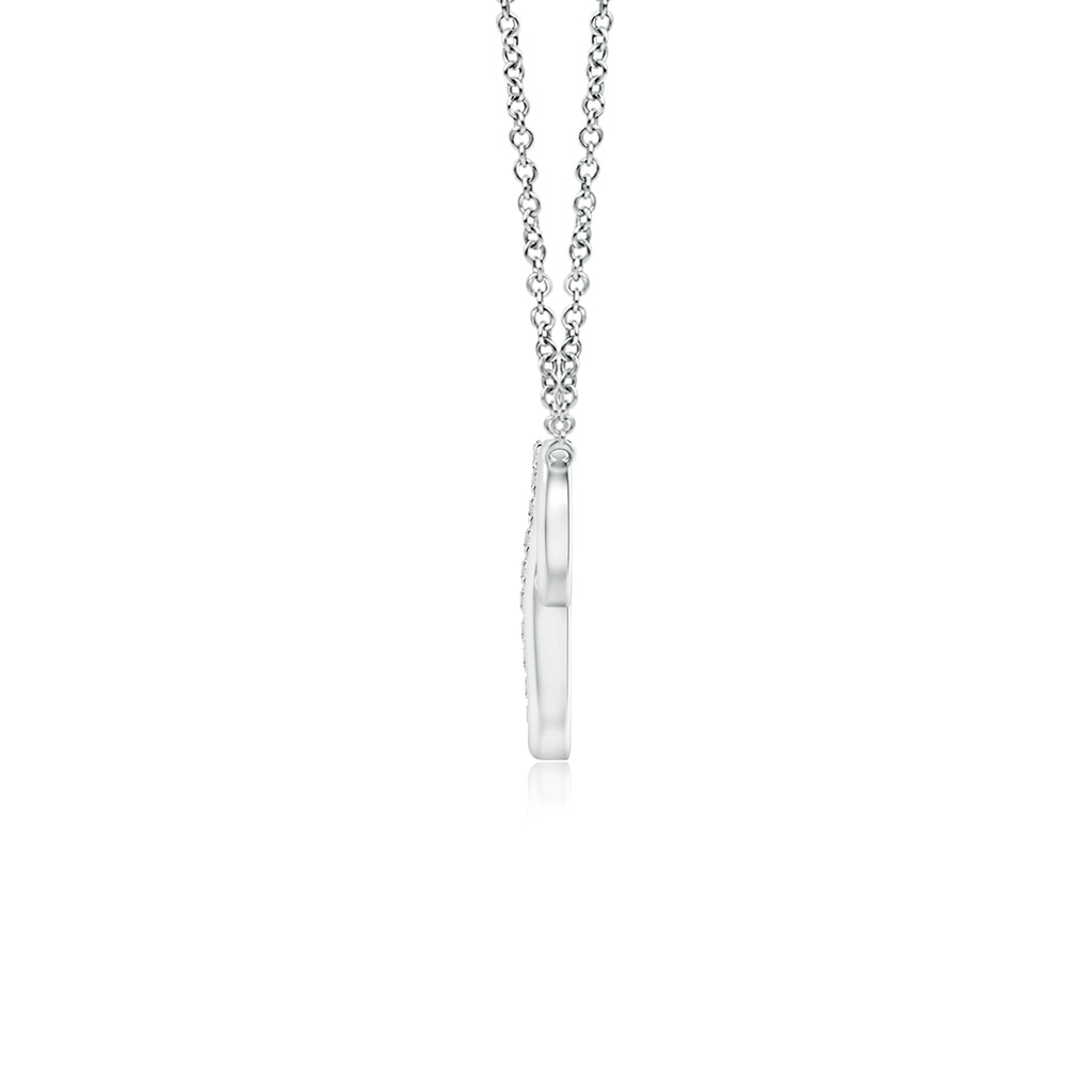 0.9mm IJI1I2 Interlocking Diamond Sideways Infinity Necklace in 10K White Gold - side 199