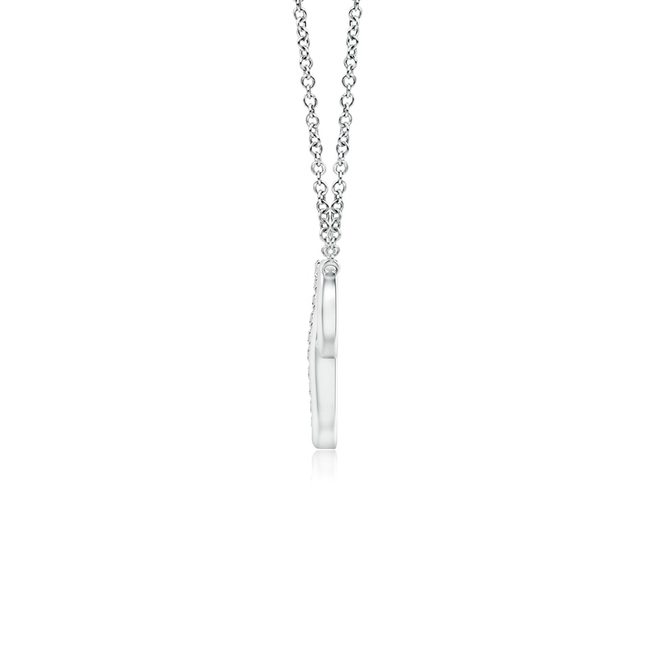 0.9mm IJI1I2 Interlocking Diamond Sideways Infinity Necklace in 18K White Gold side 199