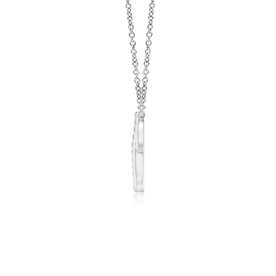 0.9mm KI3 Interlocking Diamond Sideways Infinity Necklace in S999 Silver side 199