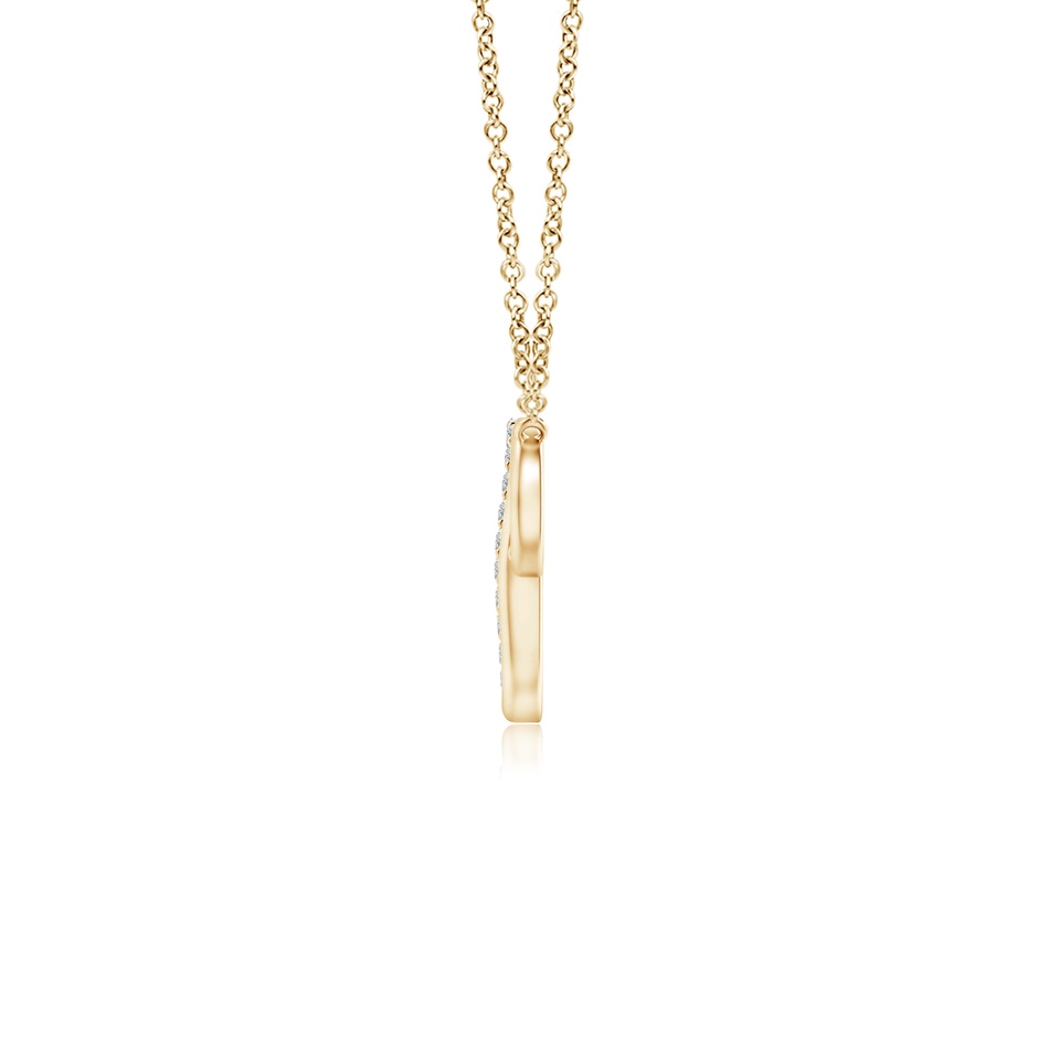 0.9mm KI3 Interlocking Diamond Sideways Infinity Necklace in Yellow Gold side 199