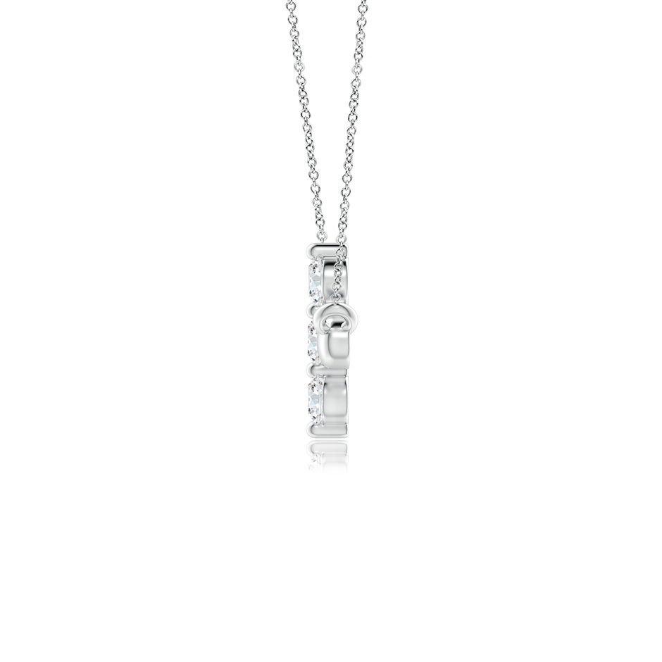 2.8mm GVS2 Diamond Sideways Cross Necklace in S999 Silver side 199