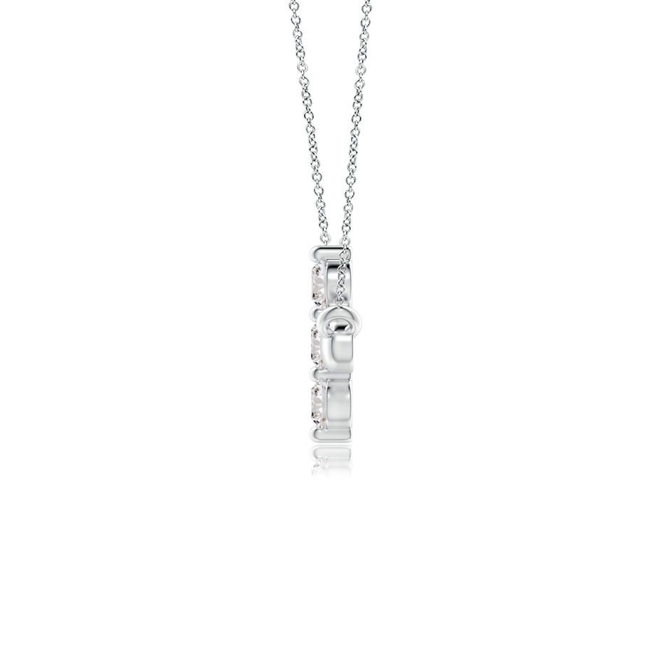 2.8mm IJI1I2 Diamond Sideways Cross Necklace in S999 Silver side 199