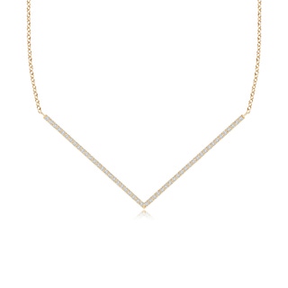 0.8mm HSI2 Diamond Studded Chevron Necklace in Yellow Gold