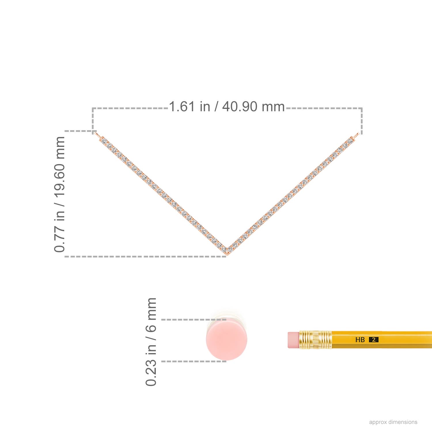 I-J, I1-I2 / 0.15 CT / 14 KT Rose Gold