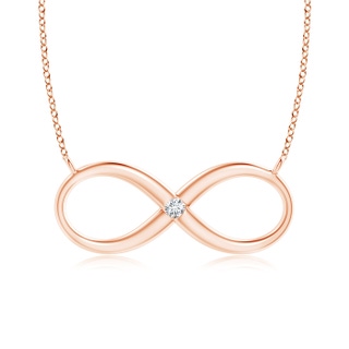 2mm GVS2 Sideways Infinity Necklace with Gypsy Diamond in Rose Gold