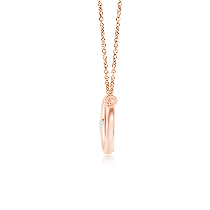 2mm GVS2 Sideways Infinity Necklace with Gypsy Diamond in Rose Gold product image