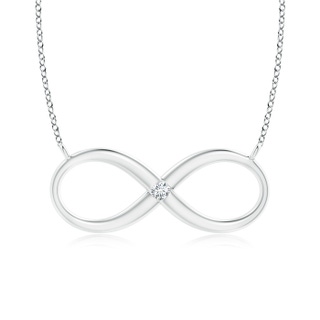 2mm GVS2 Sideways Infinity Necklace with Gypsy Diamond in White Gold