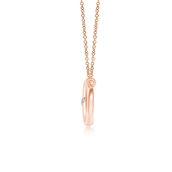 2mm KI3 Sideways Infinity Necklace with Gypsy Diamond in Rose Gold product image
