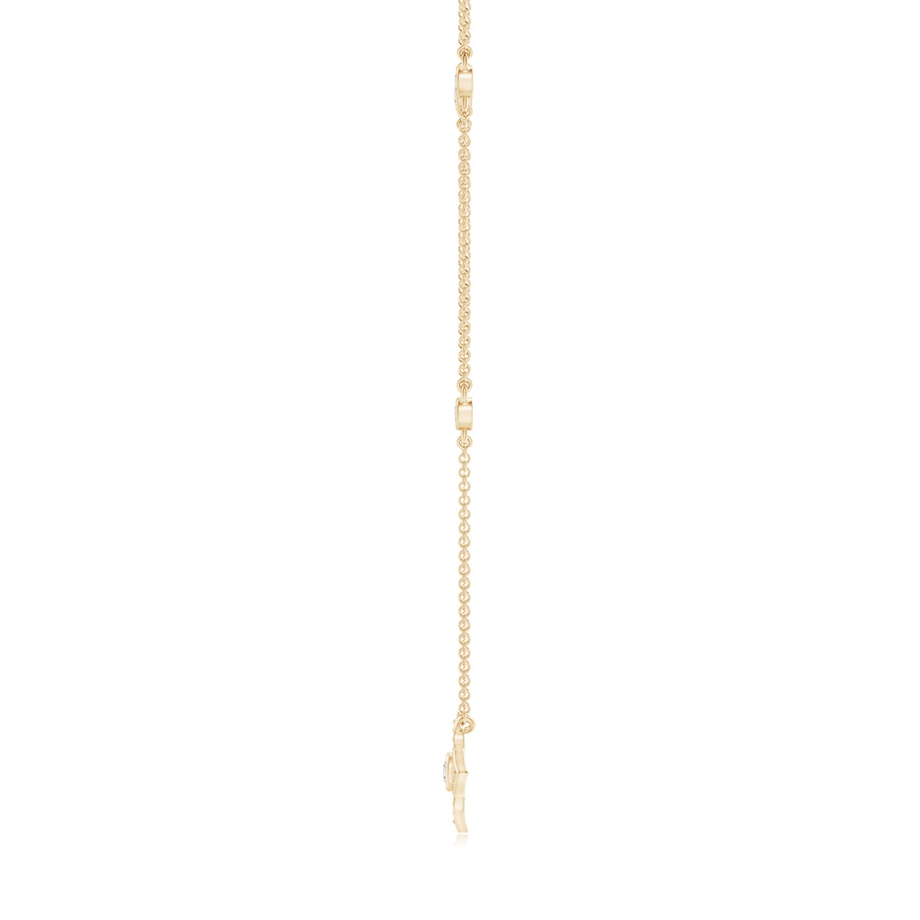 2.2mm GVS2 Round Diamond Clover Station Necklace in Yellow Gold - side_1