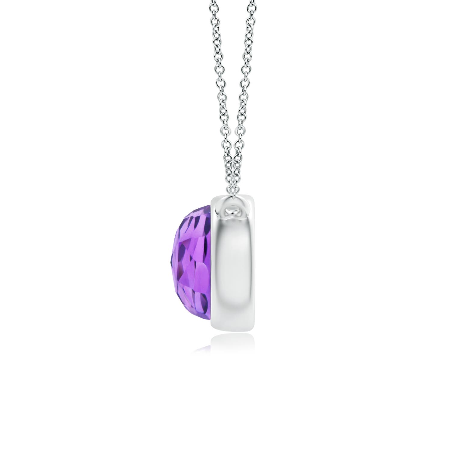 AAA - Amethyst / 0.5 CT / 14 KT White Gold