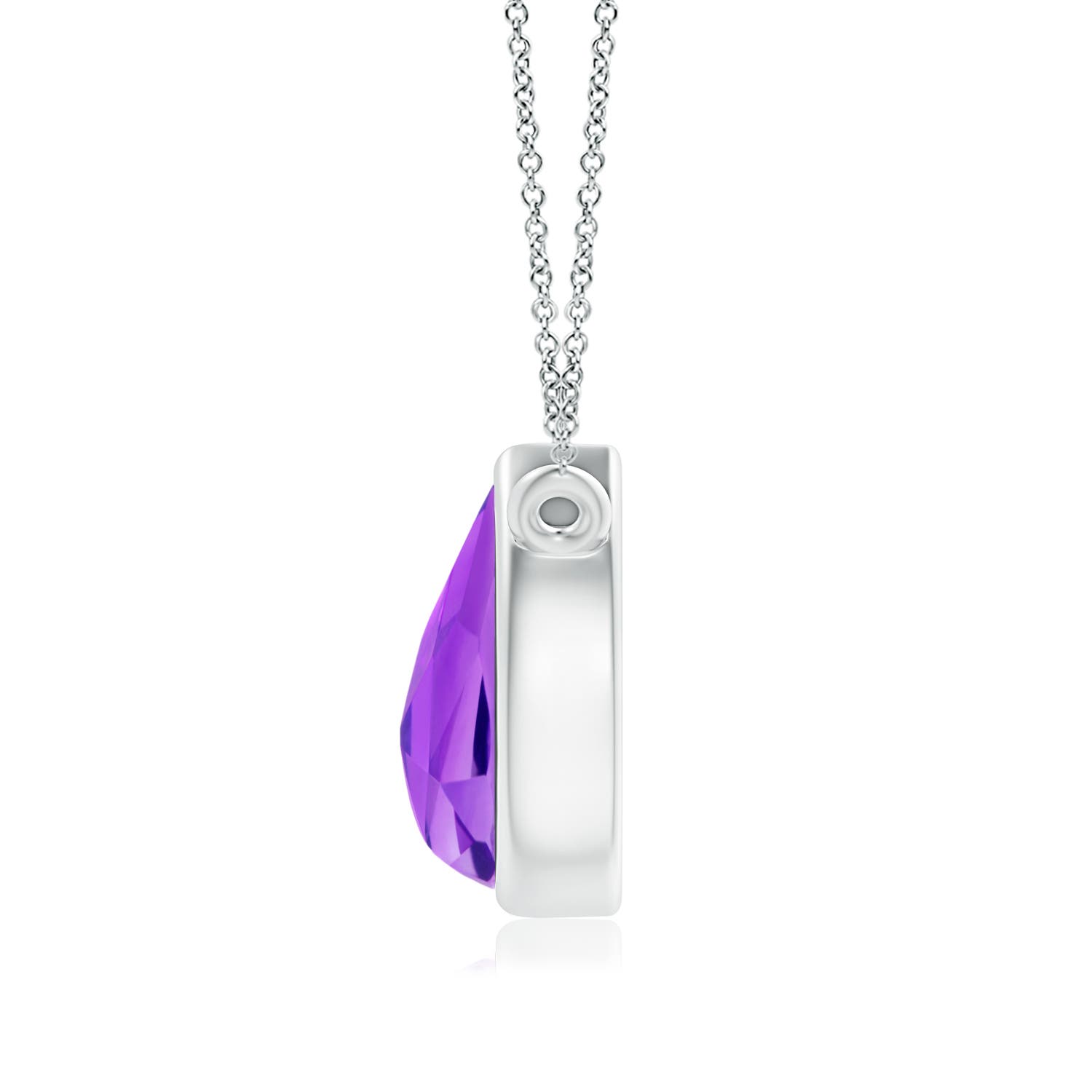 AAA - Amethyst / 0.45 CT / 14 KT White Gold