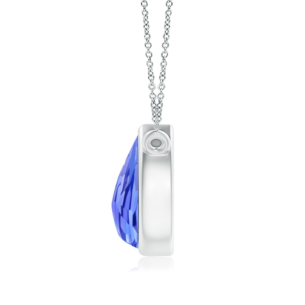 6x4mm AAA Pear-Shaped Tanzanite Solitaire Necklace in White Gold Product Image