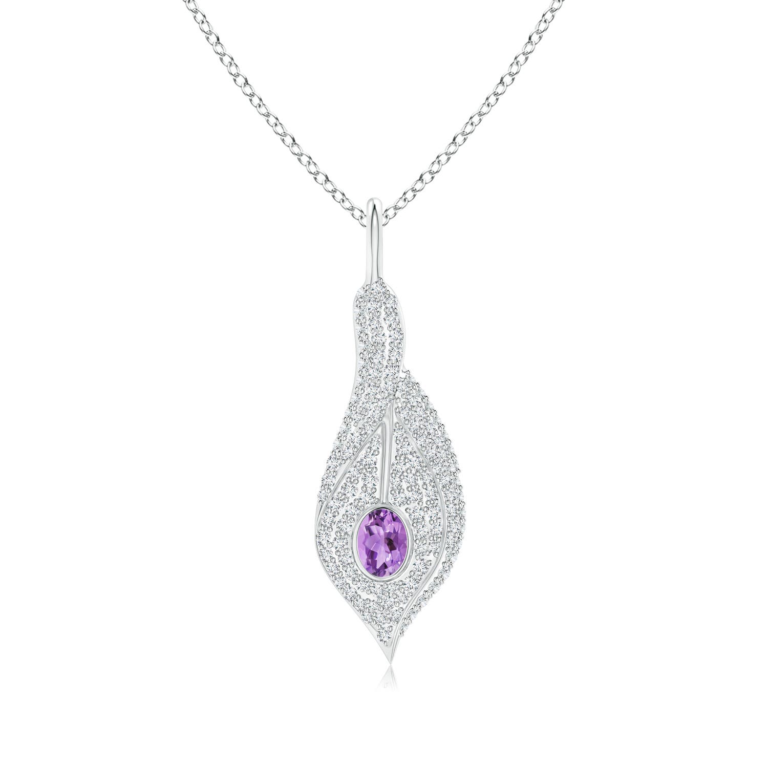 A - Amethyst / 0.61 CT / 14 KT White Gold