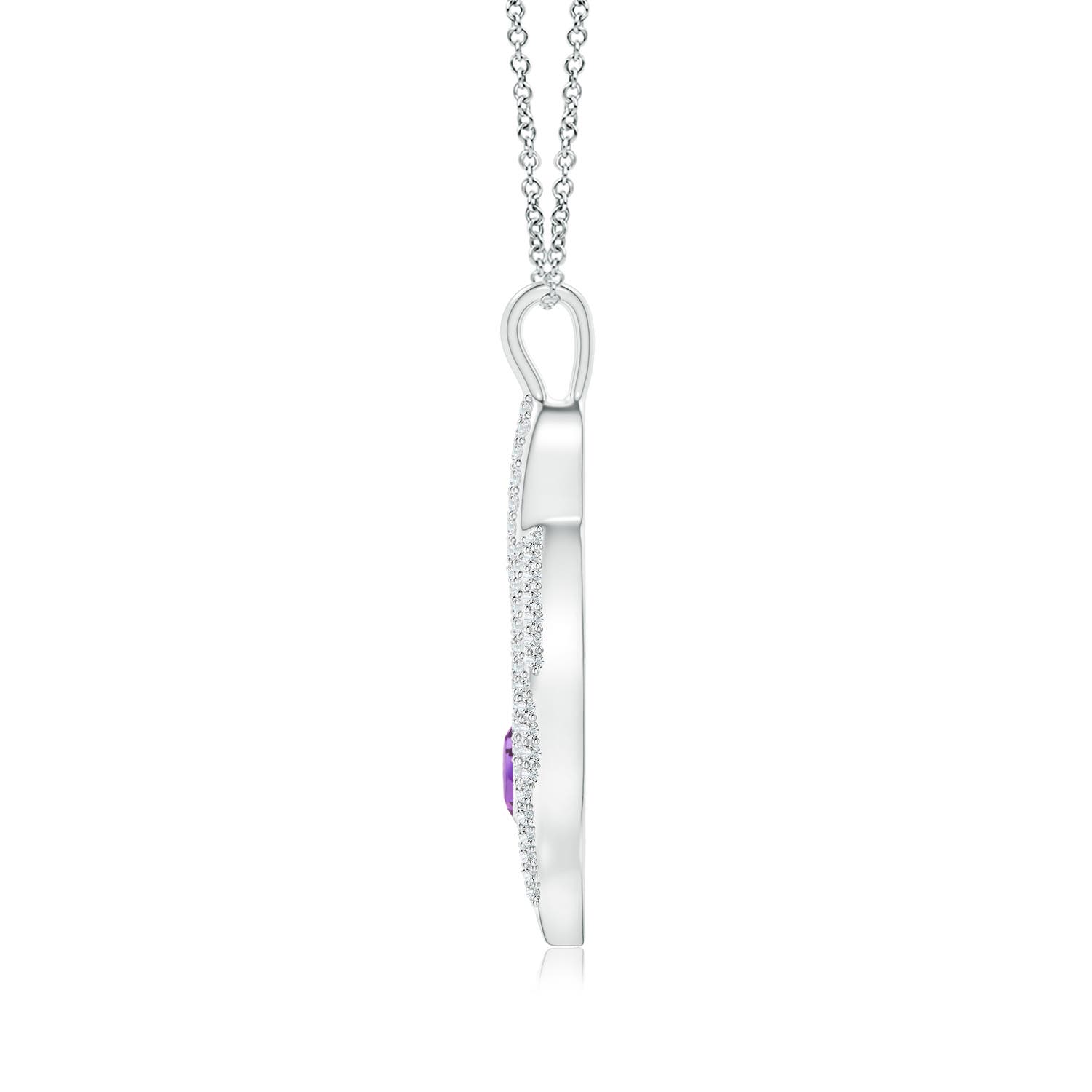 A - Amethyst / 0.61 CT / 14 KT White Gold