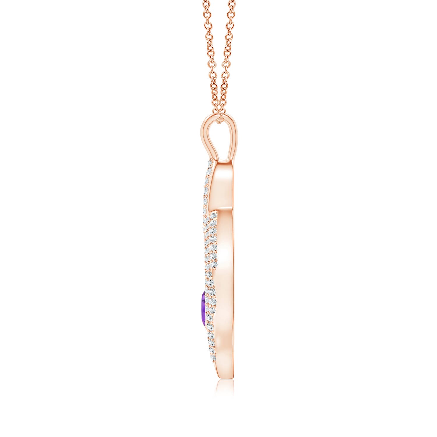 AA - Amethyst / 0.61 CT / 14 KT Rose Gold