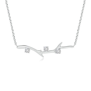 3.6mm HSI2 Prong-Set Diamond Tree Branch Necklace in White Gold