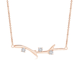 3mm HSI2 Prong-Set Diamond Tree Branch Necklace in Rose Gold