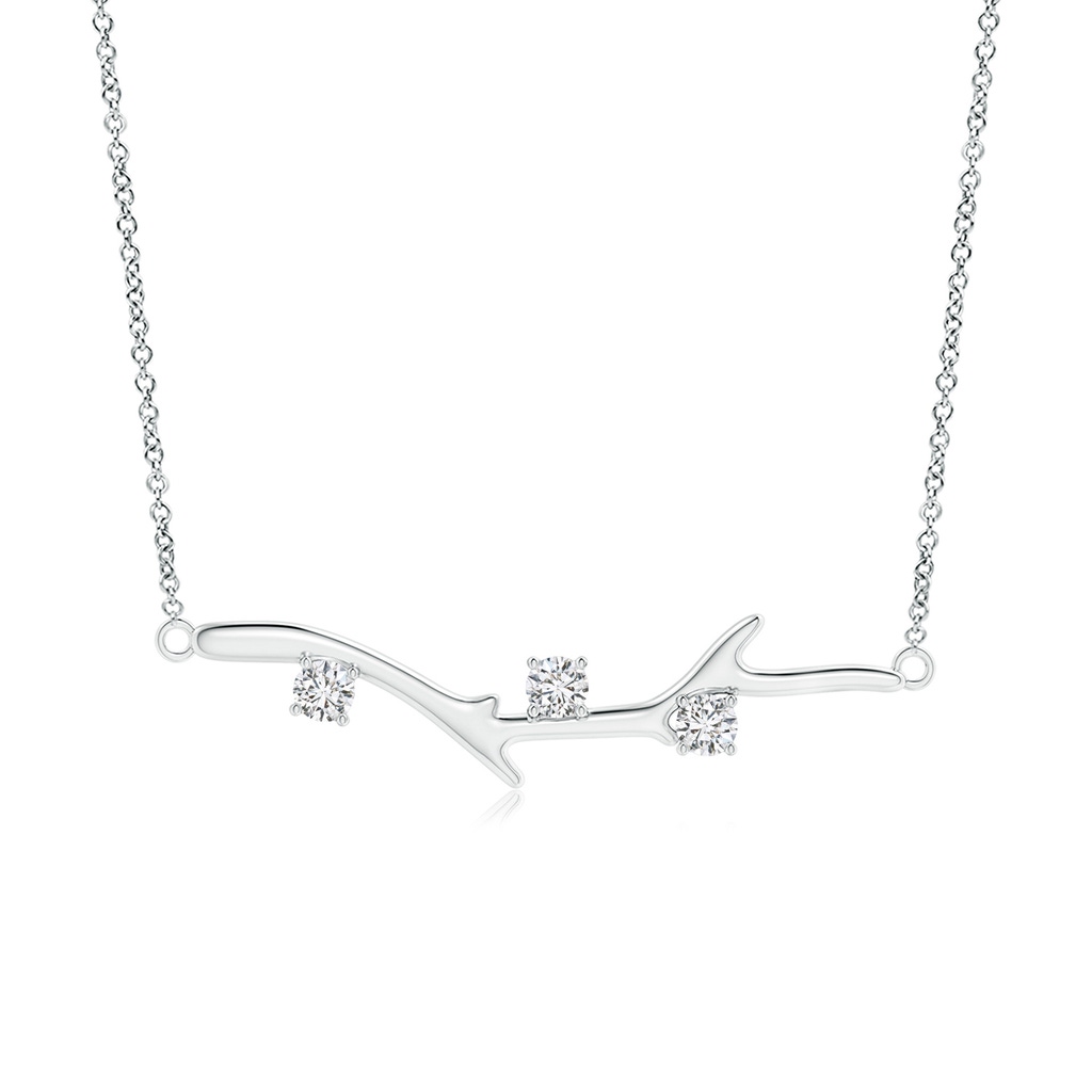 3mm HSI2 Prong-Set Diamond Tree Branch Necklace in White Gold