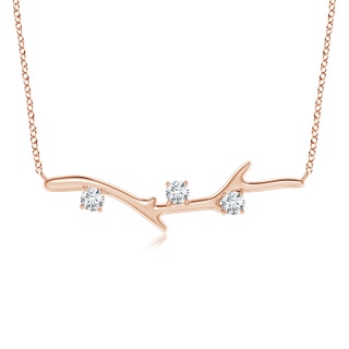 4.1mm GVS2 Prong-Set Diamond Tree Branch Necklace in Rose Gold