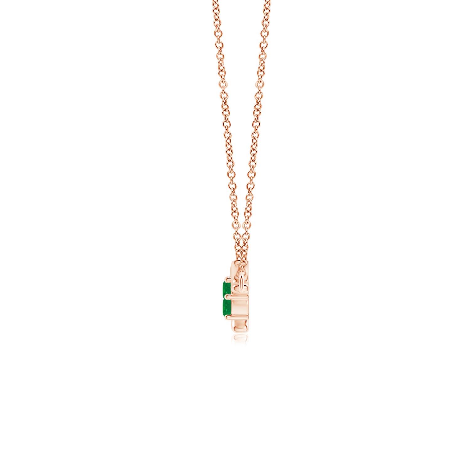 AA - Emerald / 0.3 CT / 14 KT Rose Gold