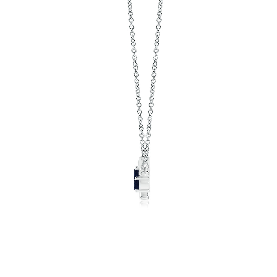 3mm A Prong-Set Sapphire Tree Branch Necklace in White Gold product image