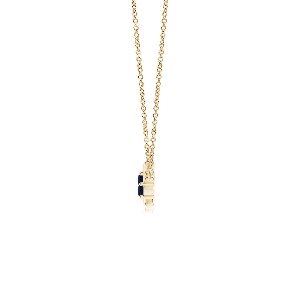 3mm A Prong-Set Sapphire Tree Branch Necklace in Yellow Gold product image