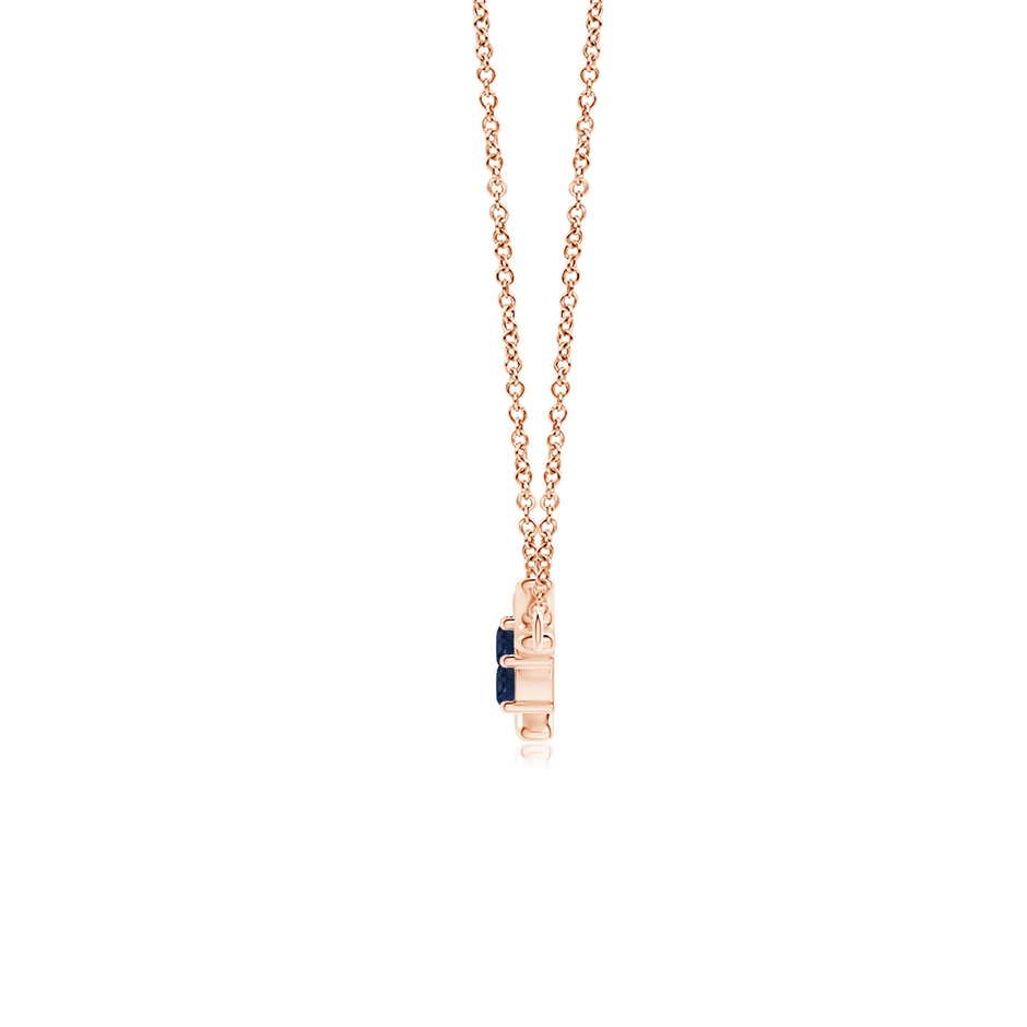 3mm AA Prong-Set Sapphire Tree Branch Necklace in Rose Gold product image