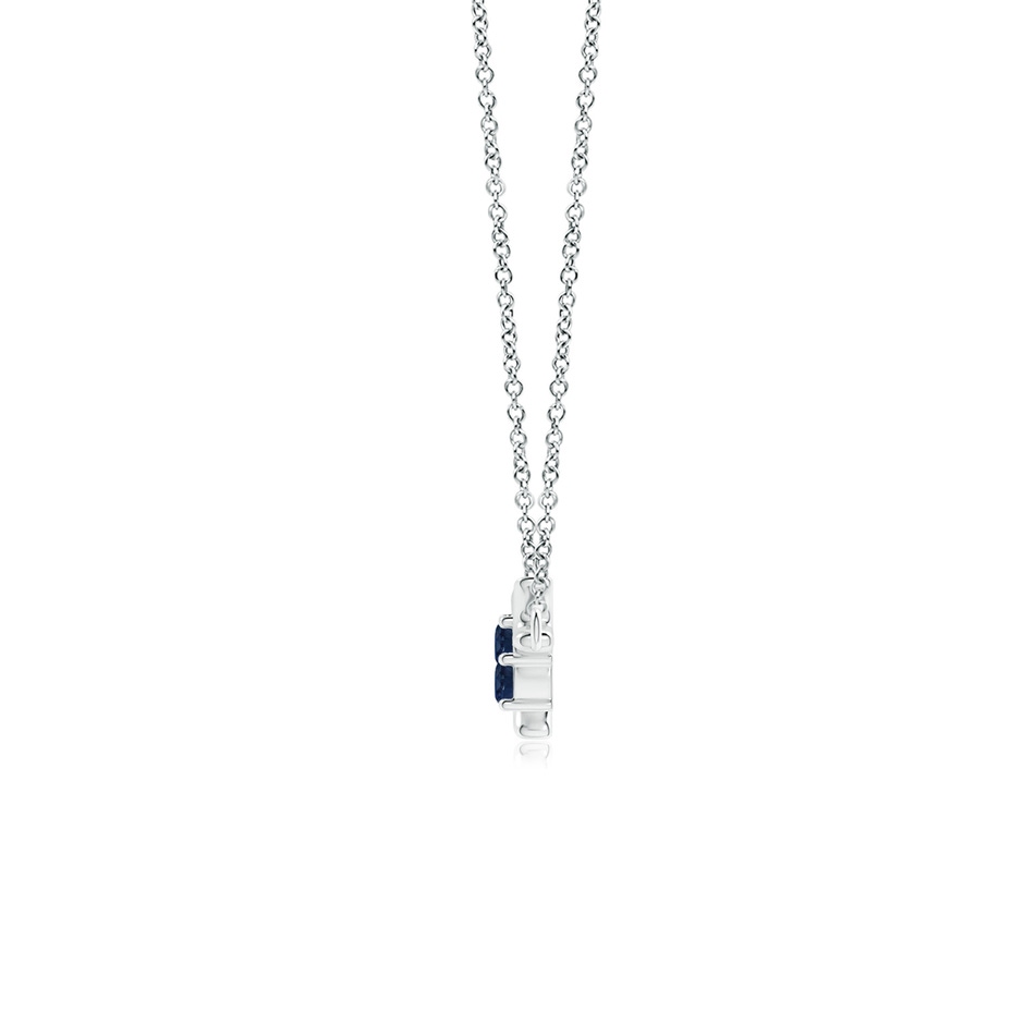 3mm AA Prong-Set Sapphire Tree Branch Necklace in White Gold product image