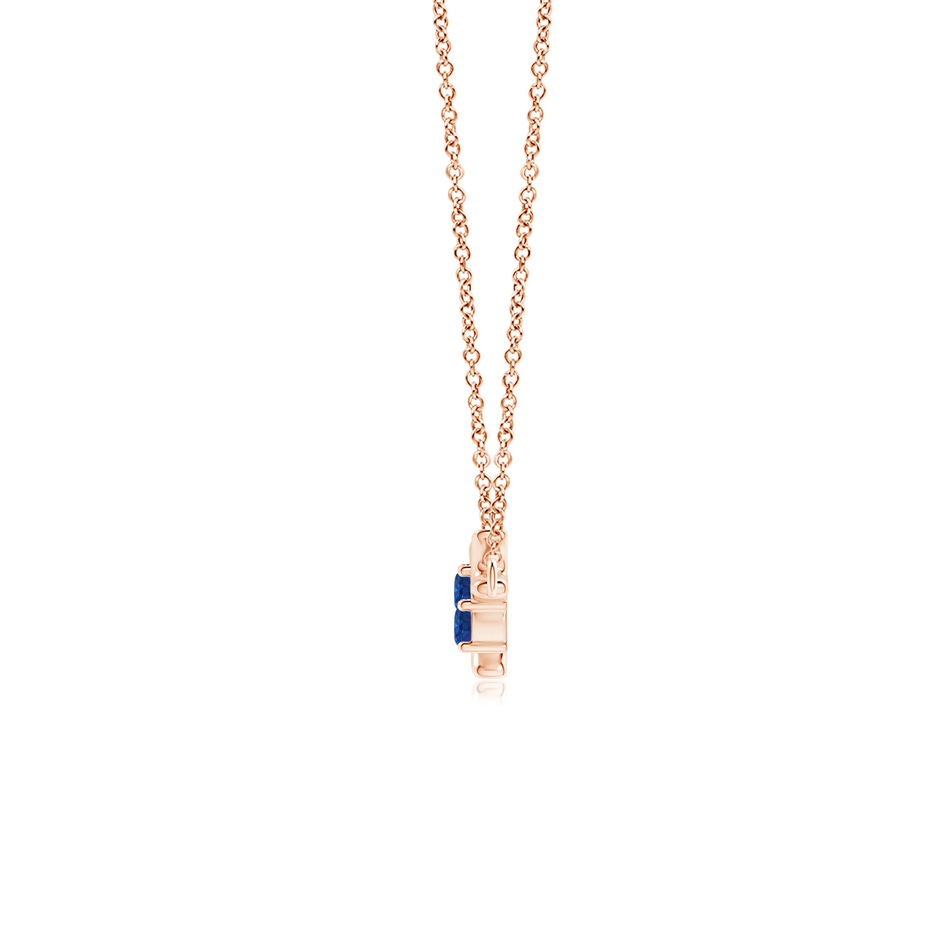 3mm AAA Prong-Set Sapphire Tree Branch Necklace in Rose Gold product image