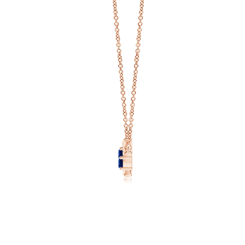 3mm AAAA Prong-Set Sapphire Tree Branch Necklace in Rose Gold product image