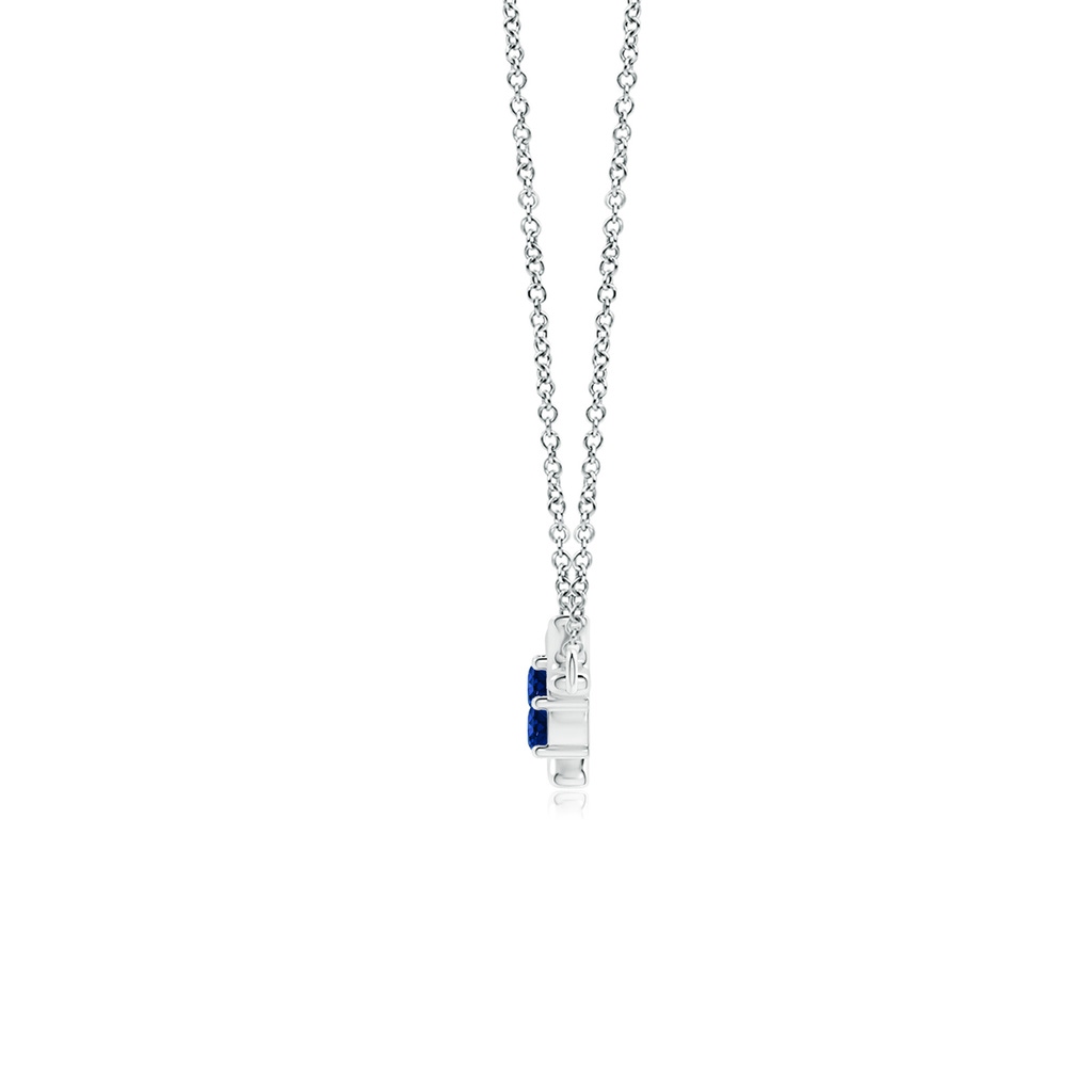 3mm AAAA Prong-Set Sapphire Tree Branch Necklace in White Gold Product Image