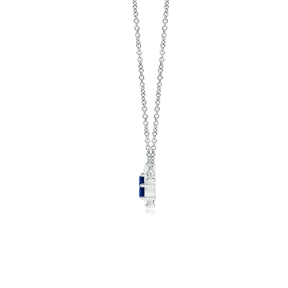 3mm AAAA Prong-Set Sapphire Tree Branch Necklace in White Gold product image