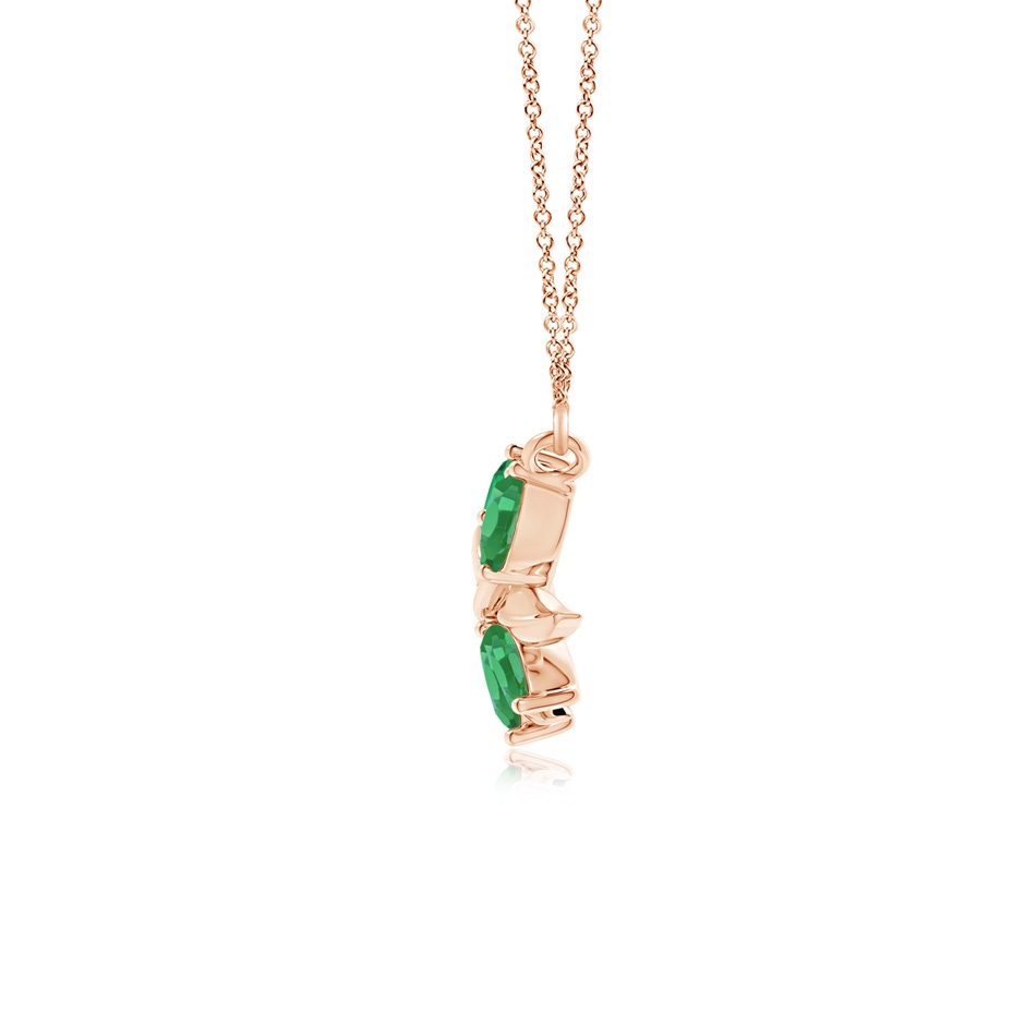 5x2.5mm A Nature Inspired Emerald Tree Branch Necklace in Rose Gold product image