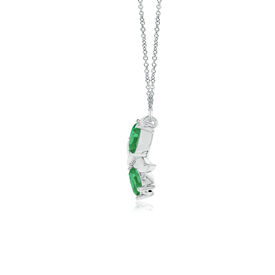 5x2.5mm A Nature Inspired Emerald Tree Branch Necklace in White Gold product image