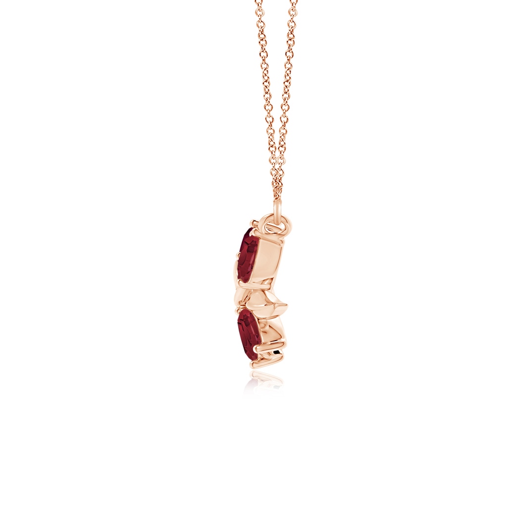 5x2.5mm A Nature Inspired Ruby Tree Branch Necklace in Rose Gold Product Image