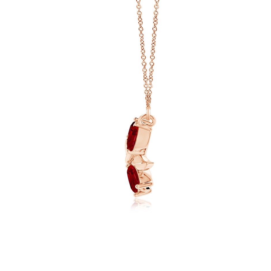 5x2.5mm AAAA Nature Inspired Ruby Tree Branch Necklace in Rose Gold product image