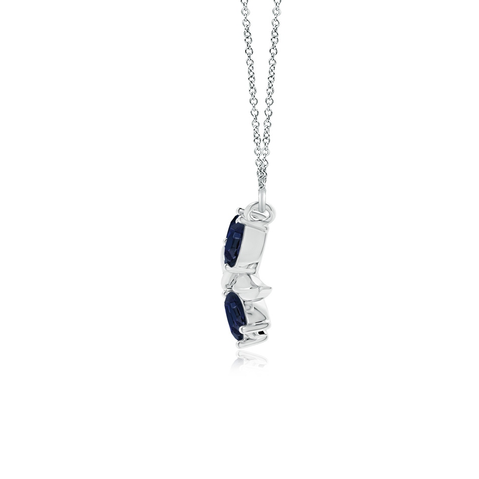 5x2.5mm A Nature Inspired Blue Sapphire Tree Branch Necklace in White Gold product image
