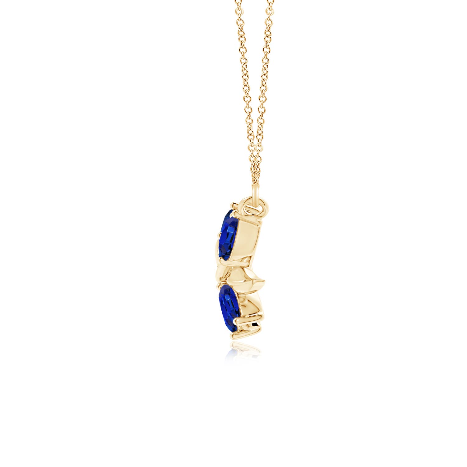 AAA - Blue Sapphire / 1.25 CT / 14 KT Yellow Gold