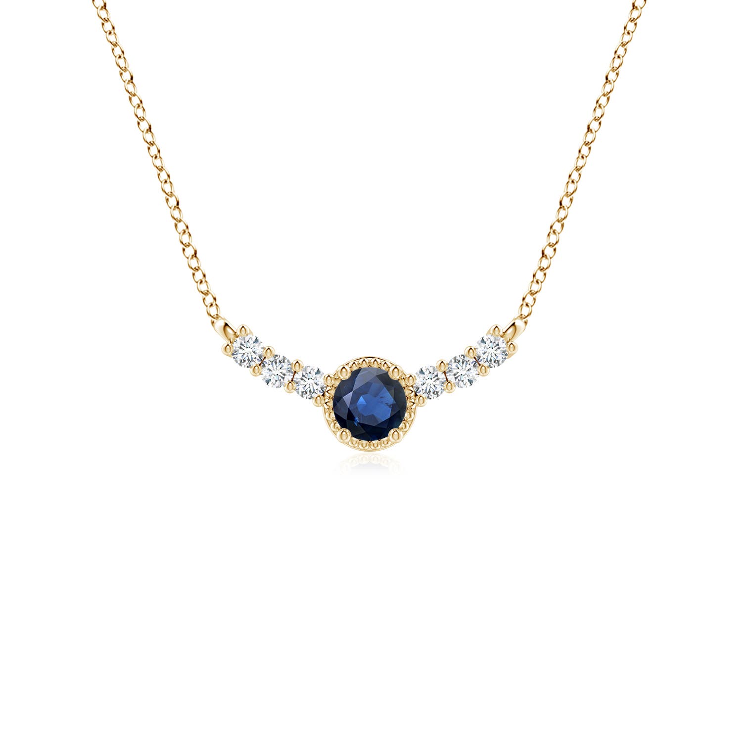 AA - Blue Sapphire / 0.33 CT / 14 KT Yellow Gold