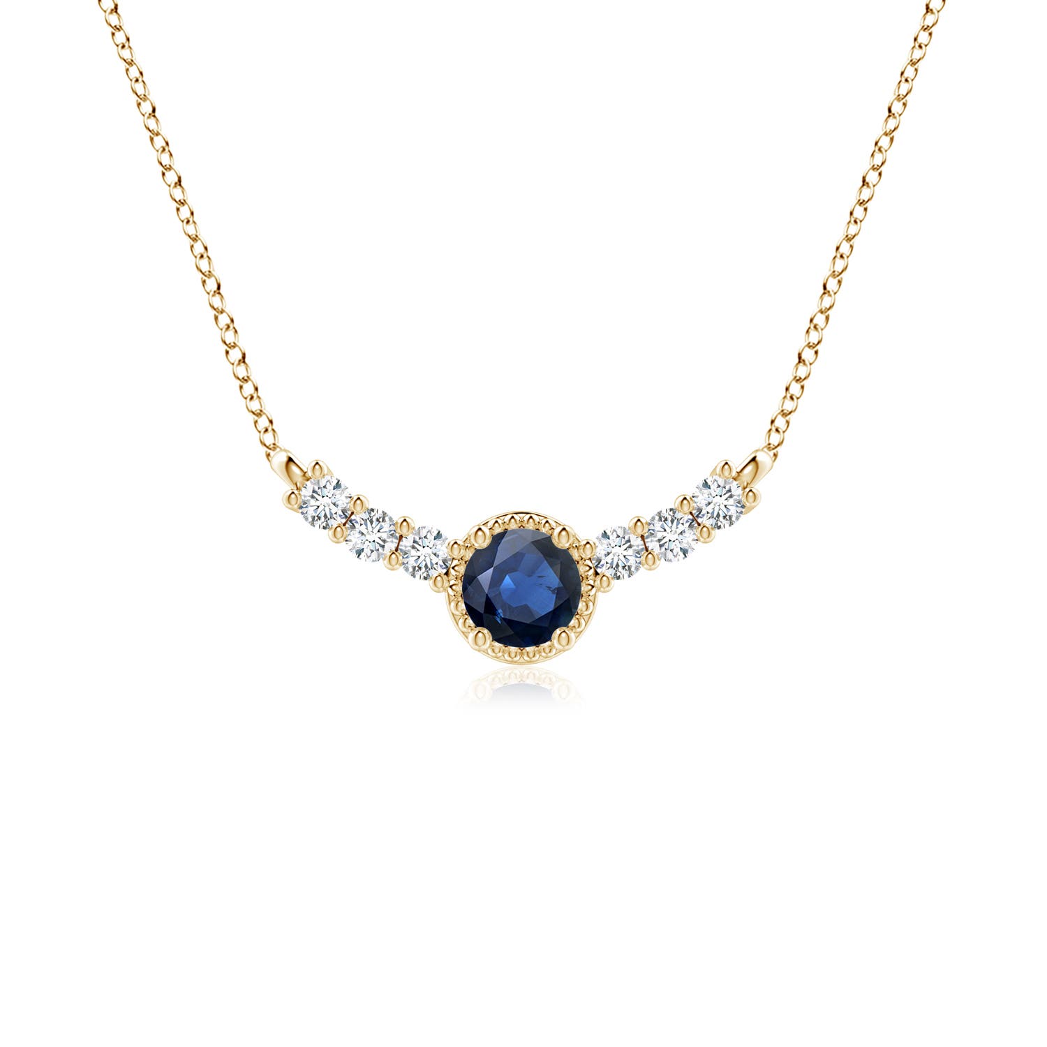 AA - Blue Sapphire / 0.48 CT / 14 KT Yellow Gold