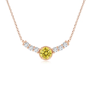Round Fancy Intense, VS2 Yellow Diamond
