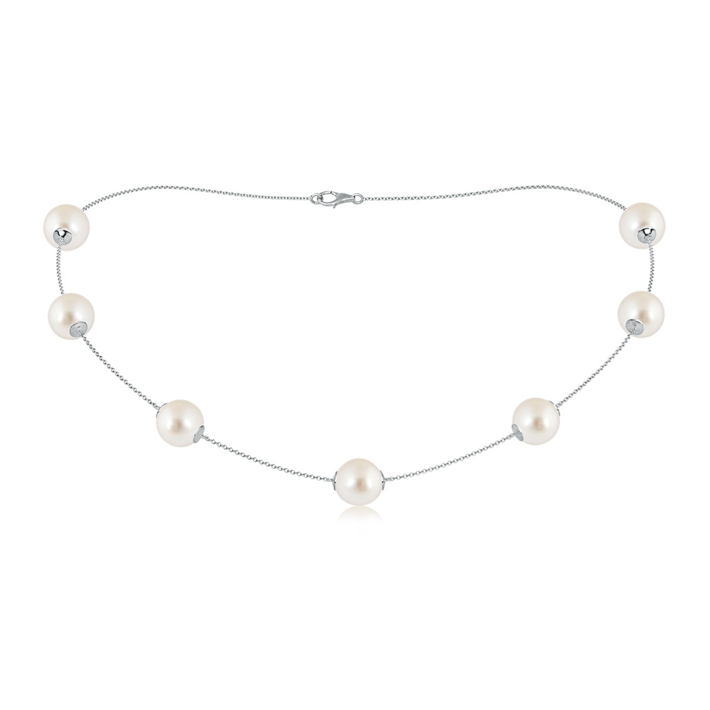10-10.5mm AAAA 16" South Sea Pearl Station Necklace in White Gold