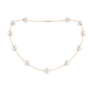 10-10.5mm AAA 18" South Sea Pearl Dewdrop Necklace in Yellow Gold