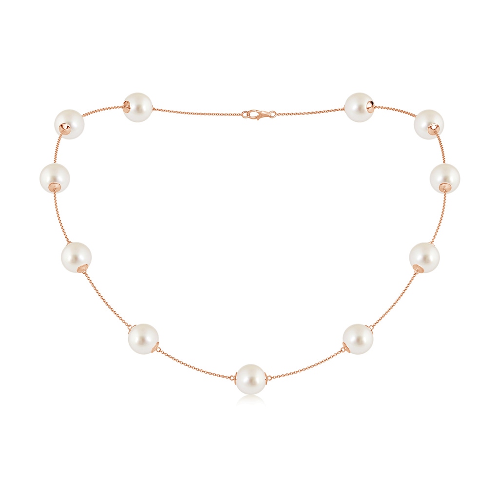 10-10.5mm AAAA 18" South Sea Pearl Dewdrop Necklace in Rose Gold