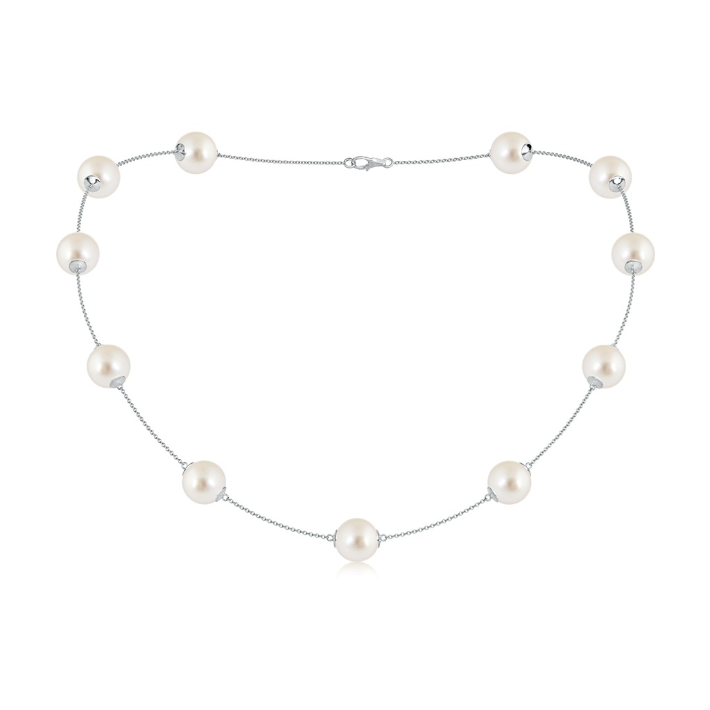 10-10.5mm AAAA 18" South Sea Pearl Dewdrop Necklace in White Gold 