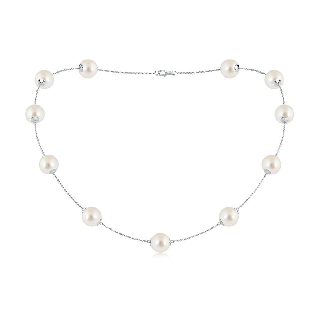 10-10.5mm AAAA 18" South Sea Pearl Dewdrop Necklace in White Gold